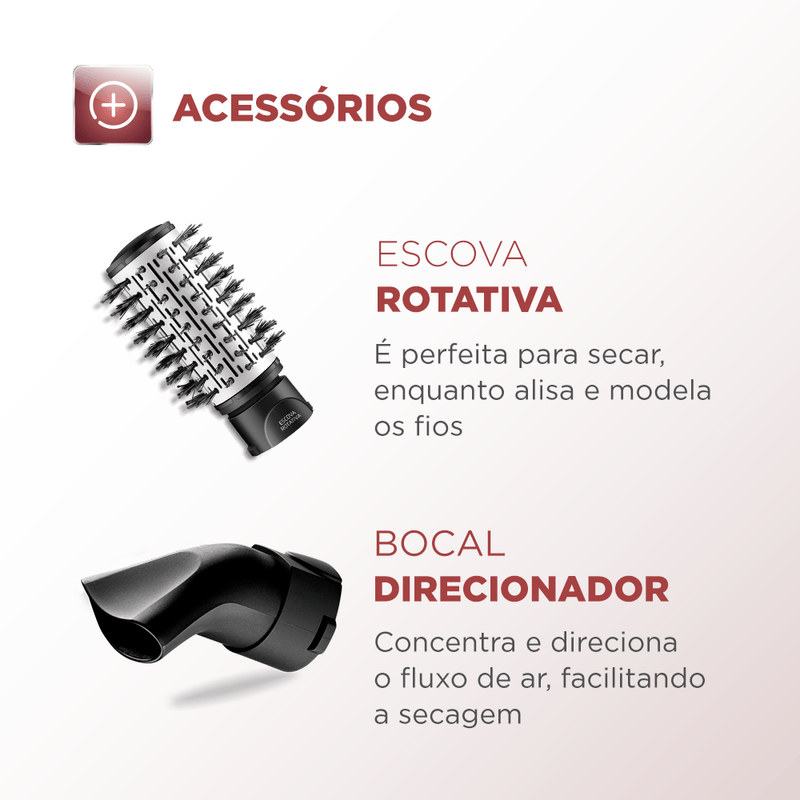 Escova Rotativa Black Rose Line Mondial ER-10