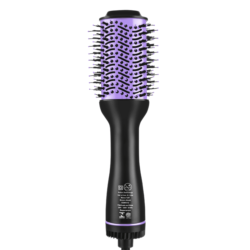 Escova Secadora Taiff Easy Oval 1200W, Preta/Lilás