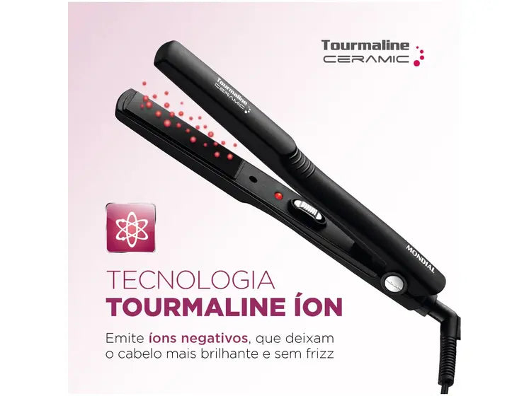 Chapinha/Prancha de Cabelo Mondial Tourmaline Ceramic P-15